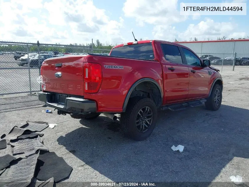 2021 Ford Ranger Xlt VIN: 1FTER4FH2MLD44594 Lot: 39934621