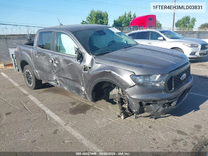 2021 Ford Ranger Xl VIN: 1FTER4EH3MLD03831 Lot: 40027446