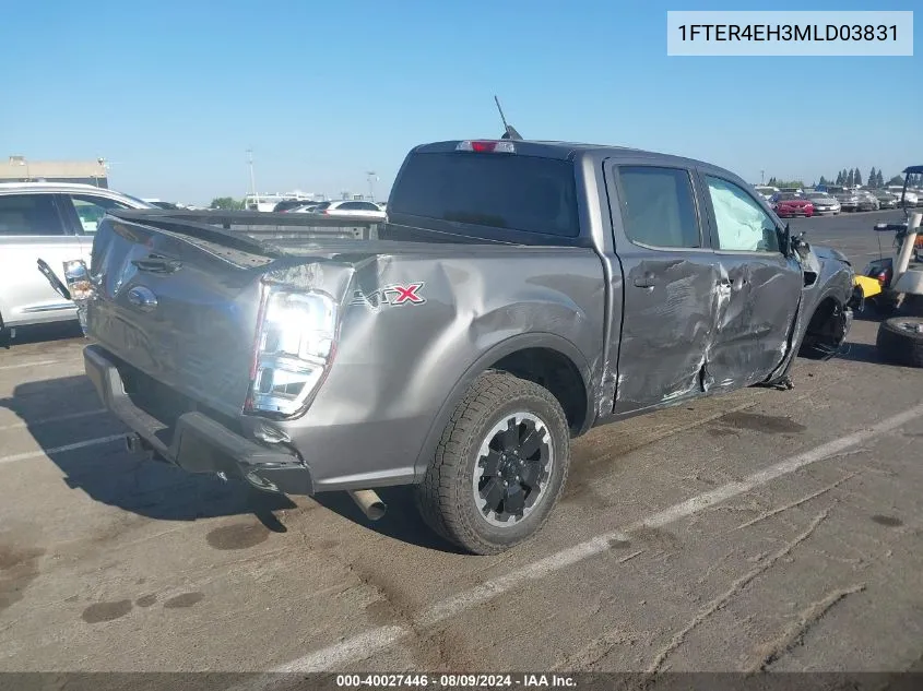 2021 Ford Ranger Xl VIN: 1FTER4EH3MLD03831 Lot: 40027446