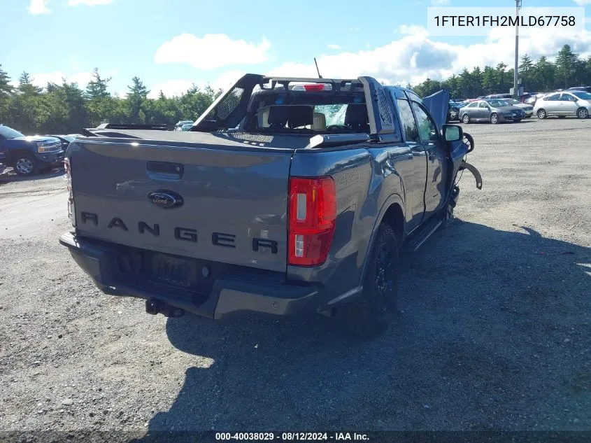 2021 Ford Ranger Xlt VIN: 1FTER1FH2MLD67758 Lot: 40038029