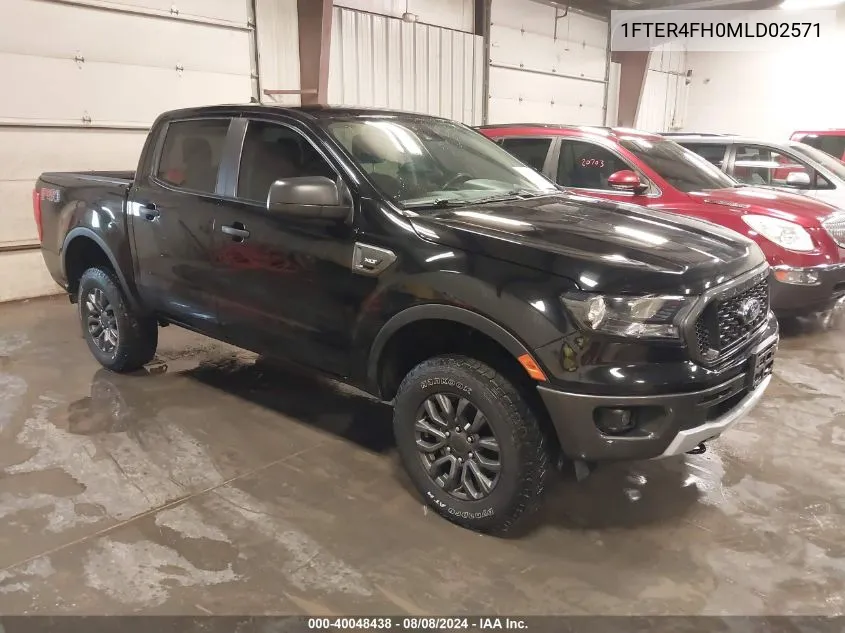 2021 Ford Ranger Xlt VIN: 1FTER4FH0MLD02571 Lot: 40048438