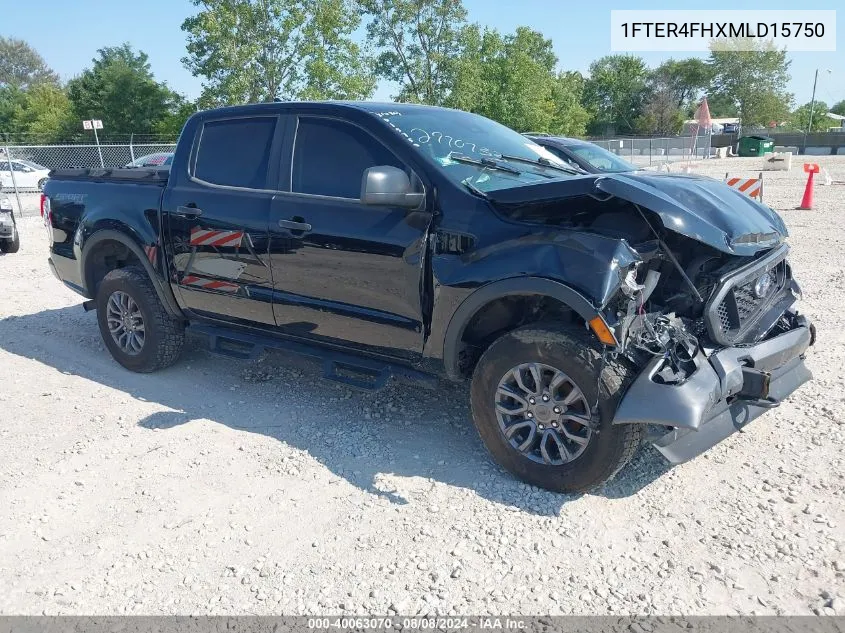 2021 Ford Ranger Xlt VIN: 1FTER4FHXMLD15750 Lot: 40063070