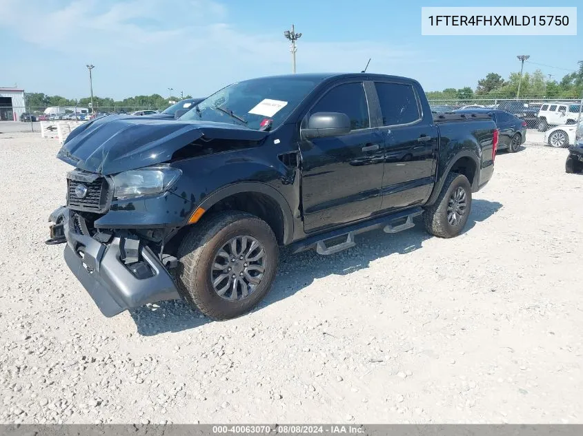 2021 Ford Ranger Xlt VIN: 1FTER4FHXMLD15750 Lot: 40063070