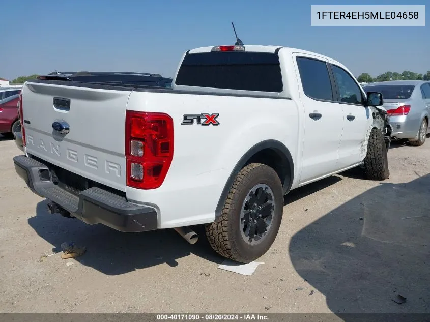 2021 Ford Ranger Xl VIN: 1FTER4EH5MLE04658 Lot: 40171090