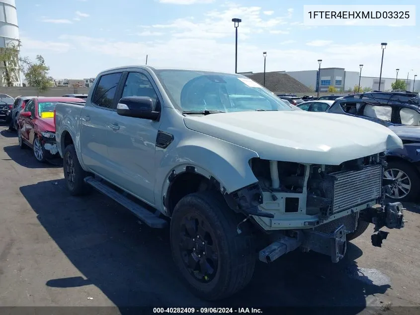 2021 Ford Ranger Lariat VIN: 1FTER4EHXMLD03325 Lot: 40282409