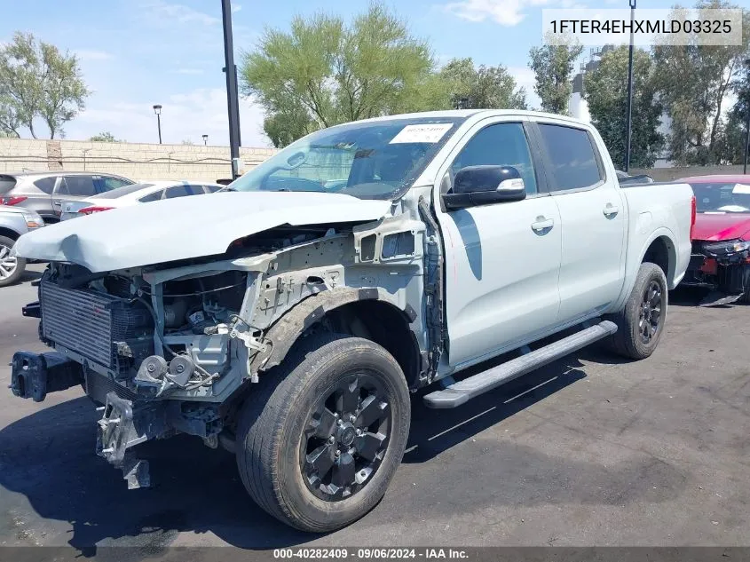 2021 Ford Ranger Lariat VIN: 1FTER4EHXMLD03325 Lot: 40282409