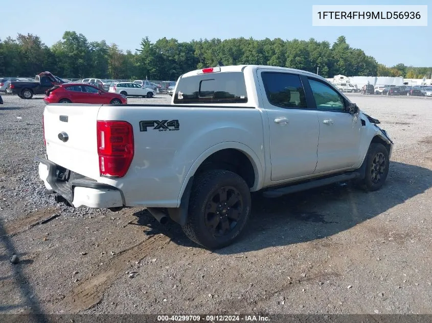 2021 Ford Ranger Lariat VIN: 1FTER4FH9MLD56936 Lot: 40299709