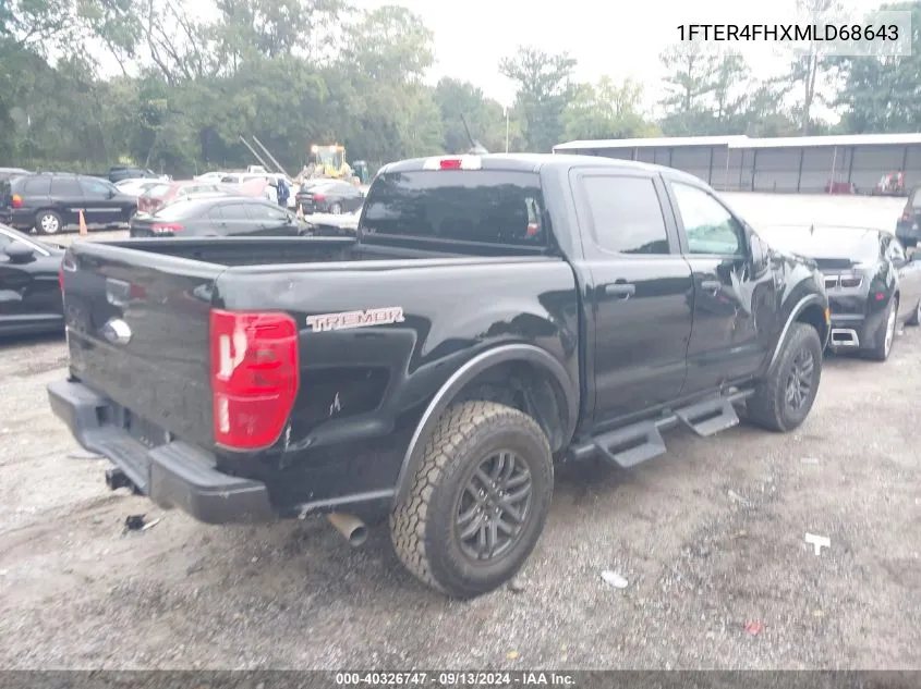 2021 Ford Ranger Xl/Xlt/Lariat VIN: 1FTER4FHXMLD68643 Lot: 40326747