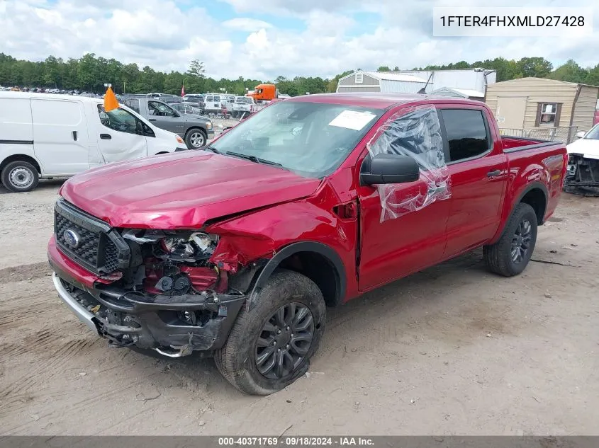 2021 Ford Ranger Xlt VIN: 1FTER4FHXMLD27428 Lot: 40371769