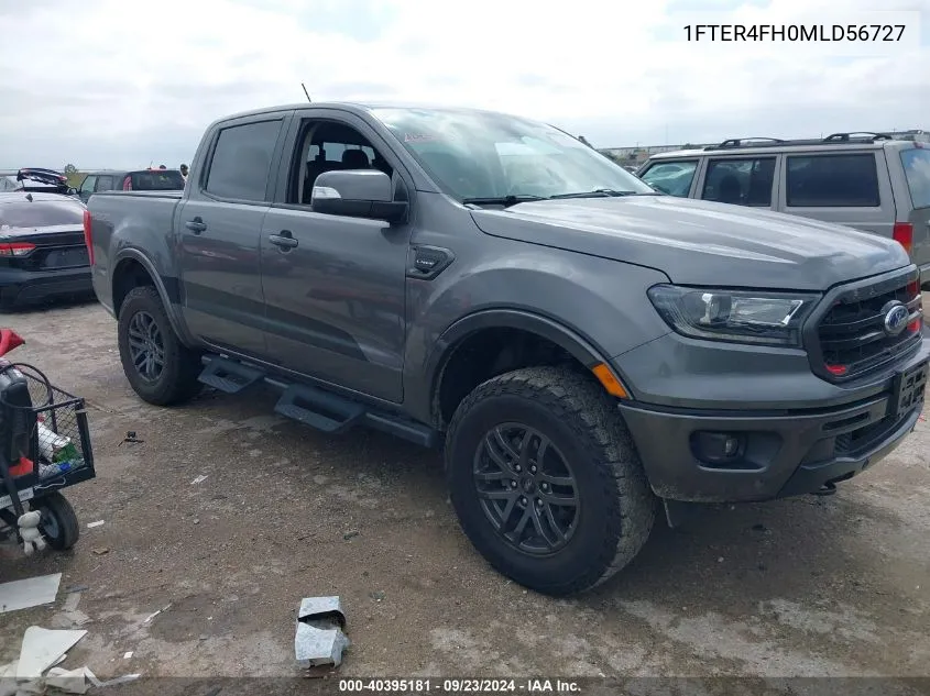 2021 Ford Ranger Lariat VIN: 1FTER4FH0MLD56727 Lot: 40395181