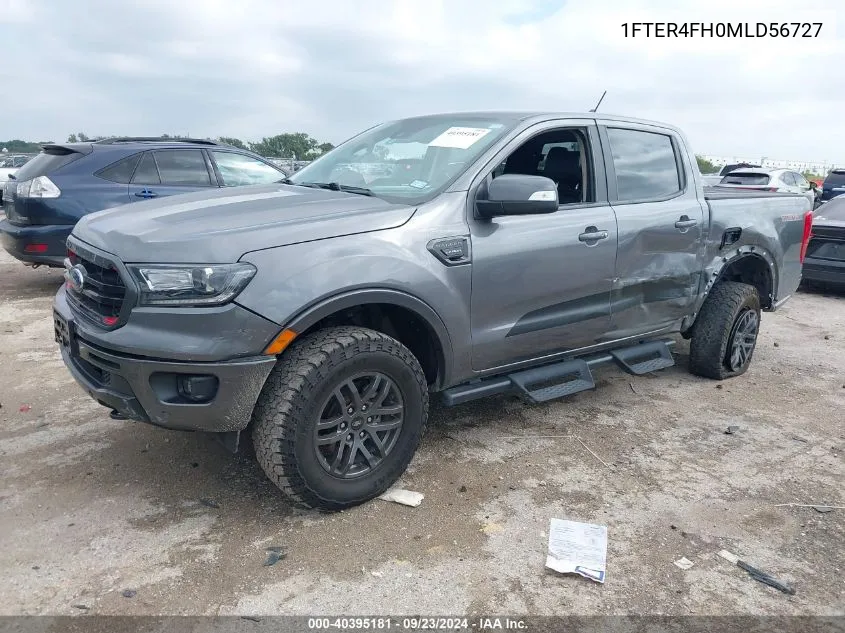 2021 Ford Ranger Lariat VIN: 1FTER4FH0MLD56727 Lot: 40395181