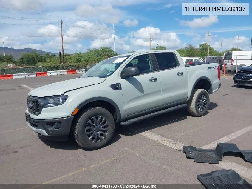 2021 Ford Ranger Xlt VIN: 1FTER4FH4MLD39137 Lot: 40431730