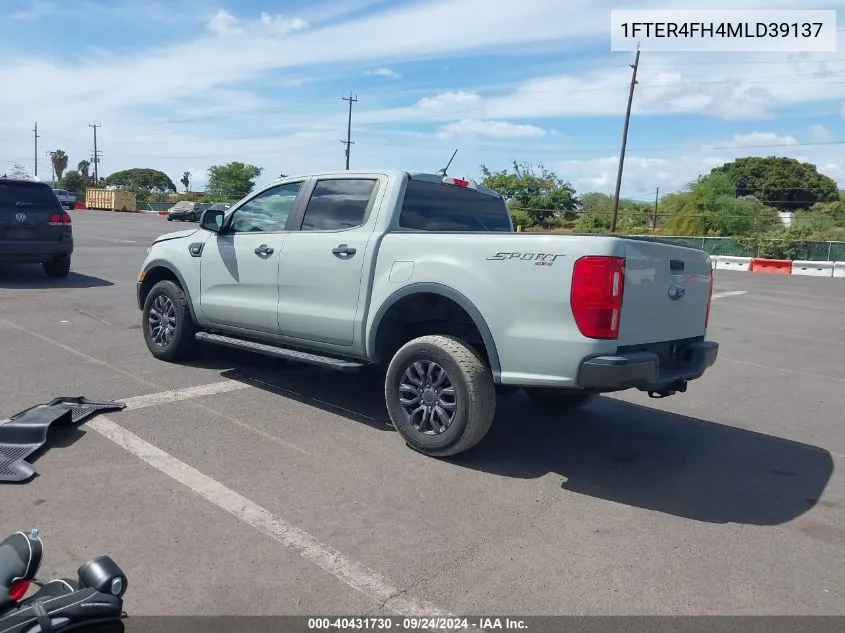 2021 Ford Ranger Xlt VIN: 1FTER4FH4MLD39137 Lot: 40431730