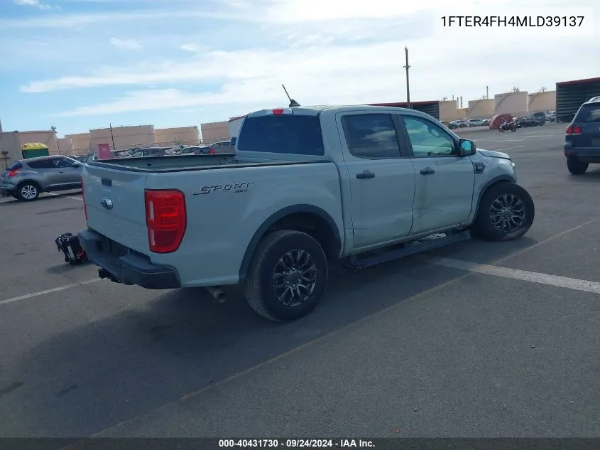 2021 Ford Ranger Xlt VIN: 1FTER4FH4MLD39137 Lot: 40431730