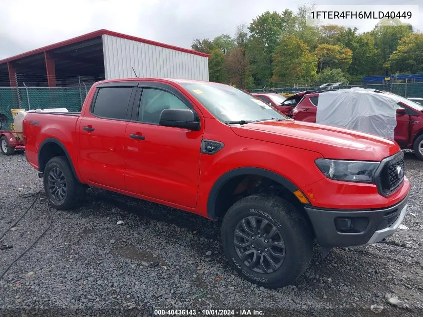 2021 Ford Ranger Xlt VIN: 1FTER4FH6MLD40449 Lot: 40436143