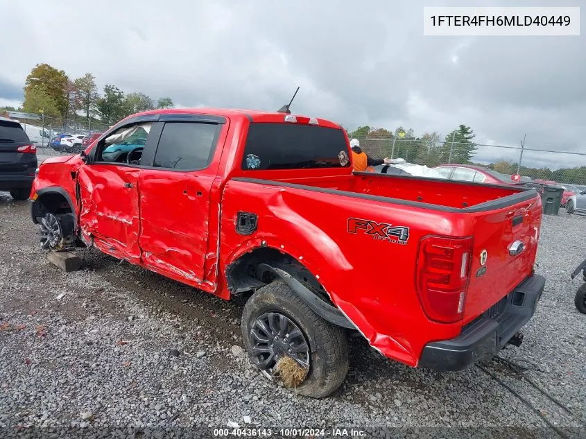 2021 Ford Ranger Xlt VIN: 1FTER4FH6MLD40449 Lot: 40436143