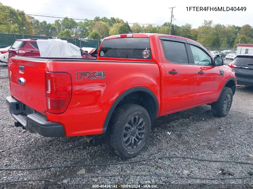 2021 Ford Ranger Xlt VIN: 1FTER4FH6MLD40449 Lot: 40436143