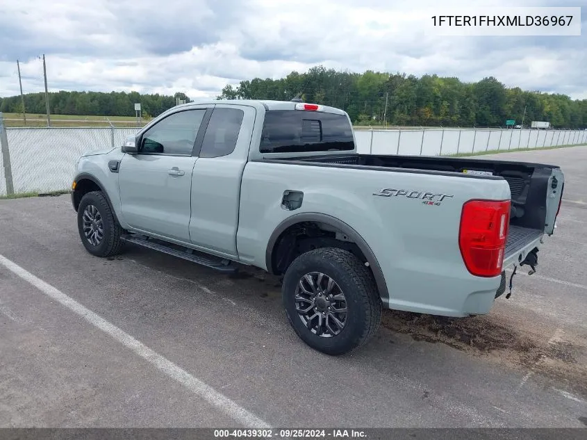 2021 Ford Ranger Lariat VIN: 1FTER1FHXMLD36967 Lot: 40439302