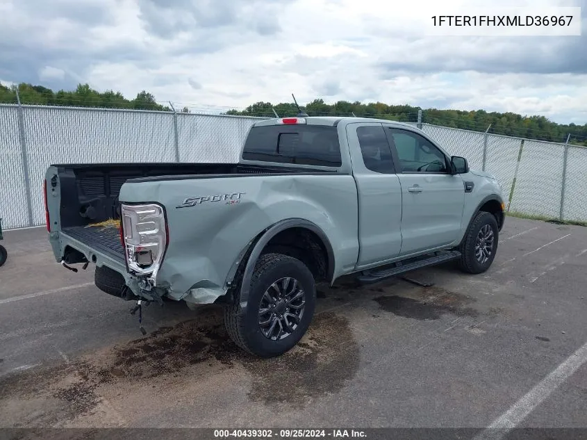 2021 Ford Ranger Lariat VIN: 1FTER1FHXMLD36967 Lot: 40439302