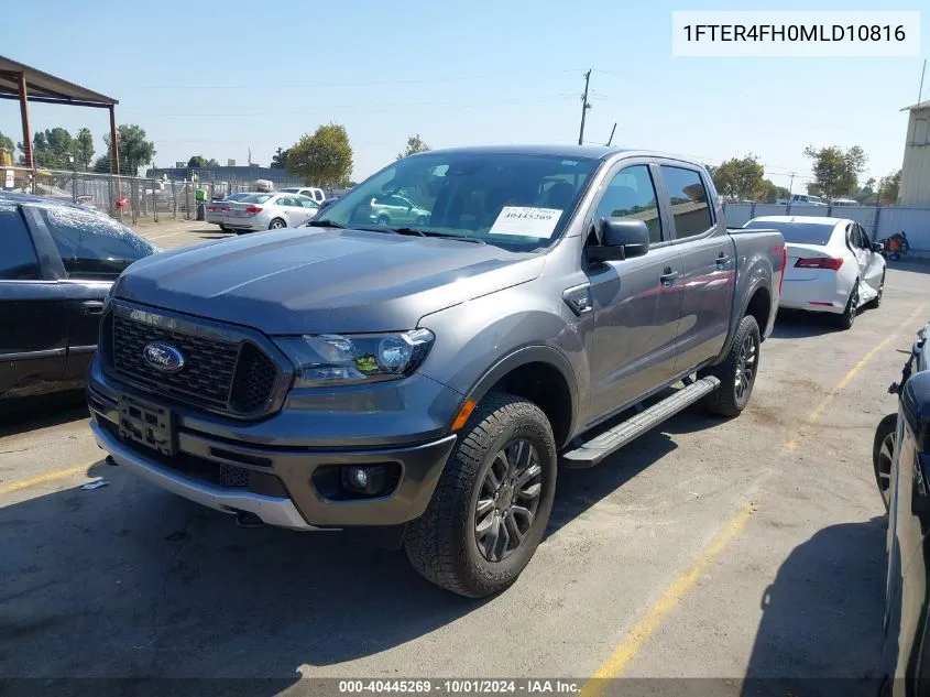 2021 Ford Ranger Xl/Xlt/Lariat VIN: 1FTER4FH0MLD10816 Lot: 40445269