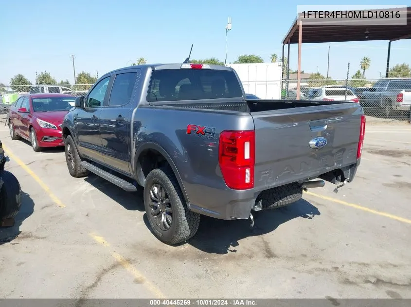 2021 Ford Ranger Xl/Xlt/Lariat VIN: 1FTER4FH0MLD10816 Lot: 40445269