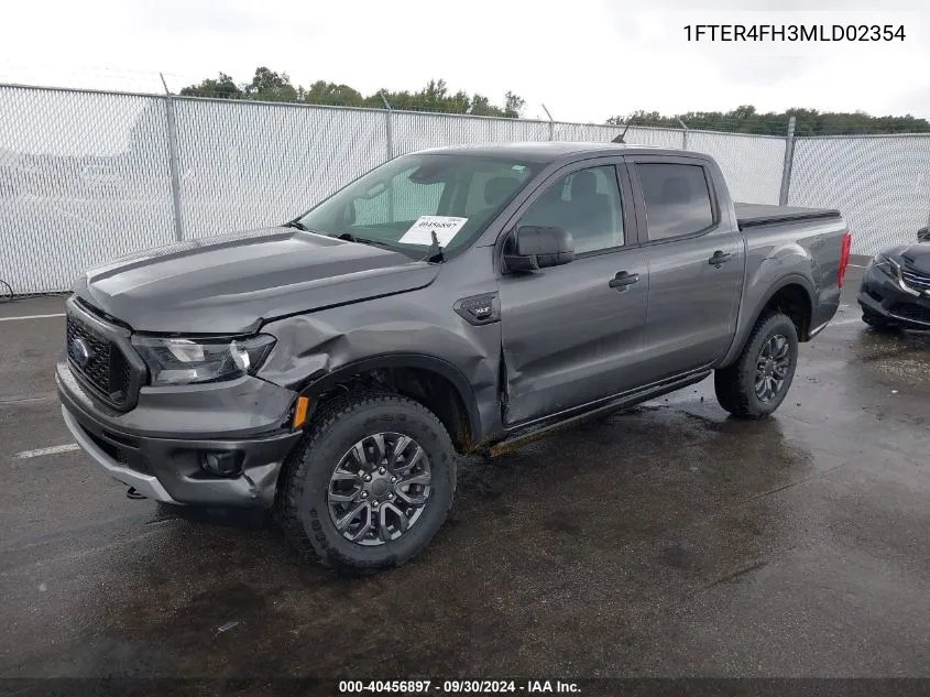 2021 Ford Ranger Xlt VIN: 1FTER4FH3MLD02354 Lot: 40456897