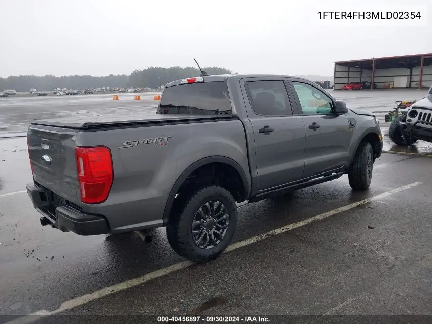 2021 Ford Ranger Xlt VIN: 1FTER4FH3MLD02354 Lot: 40456897