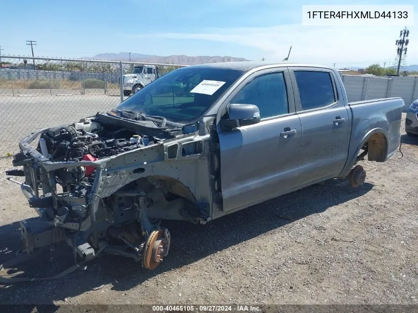 2021 Ford Ranger Lariat VIN: 1FTER4FHXMLD44133 Lot: 40465105