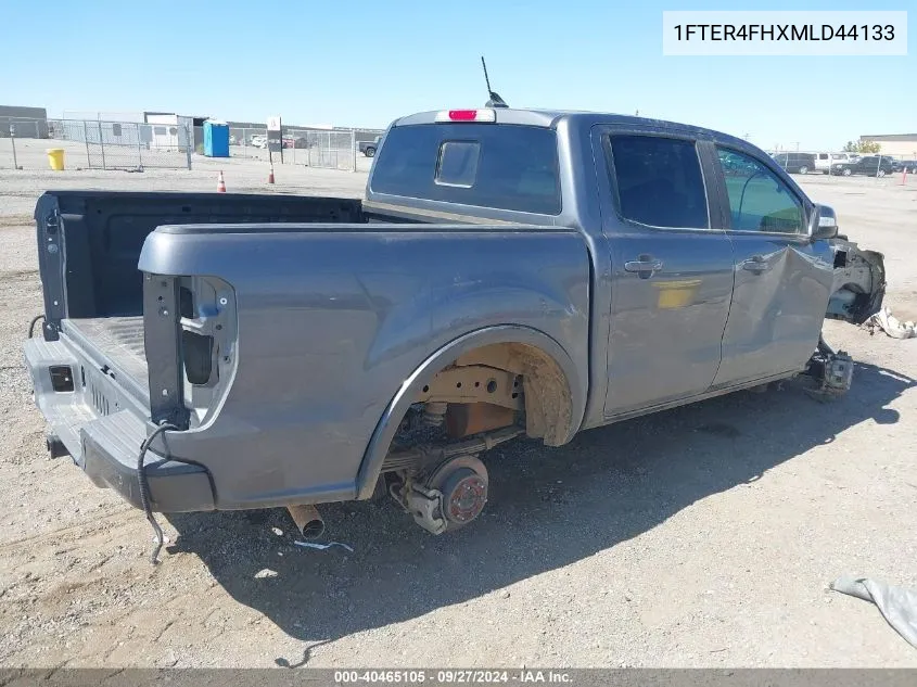 2021 Ford Ranger Lariat VIN: 1FTER4FHXMLD44133 Lot: 40465105