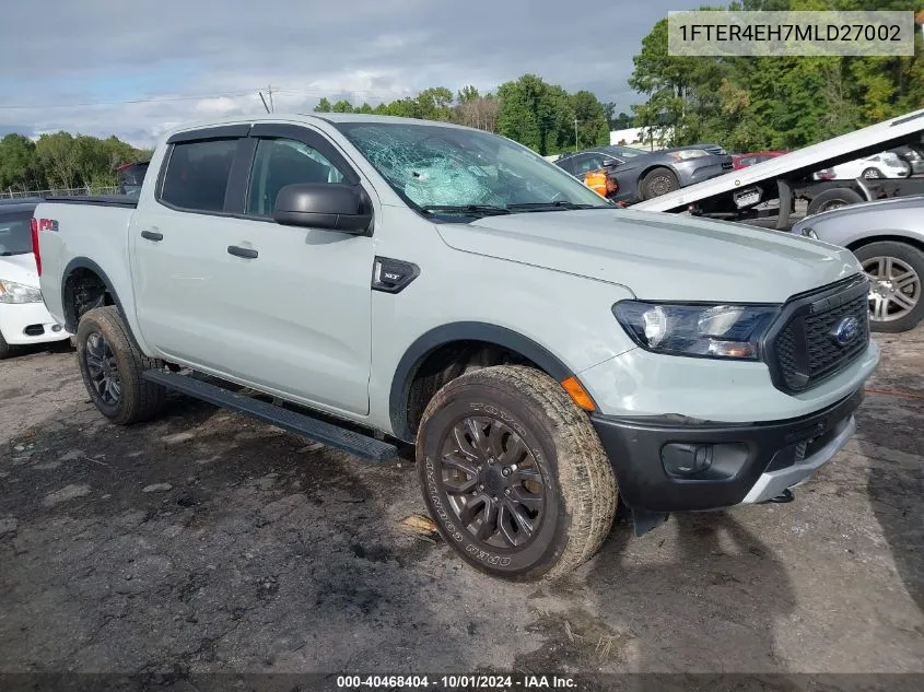 2021 Ford Ranger Xlt VIN: 1FTER4EH7MLD27002 Lot: 40468404