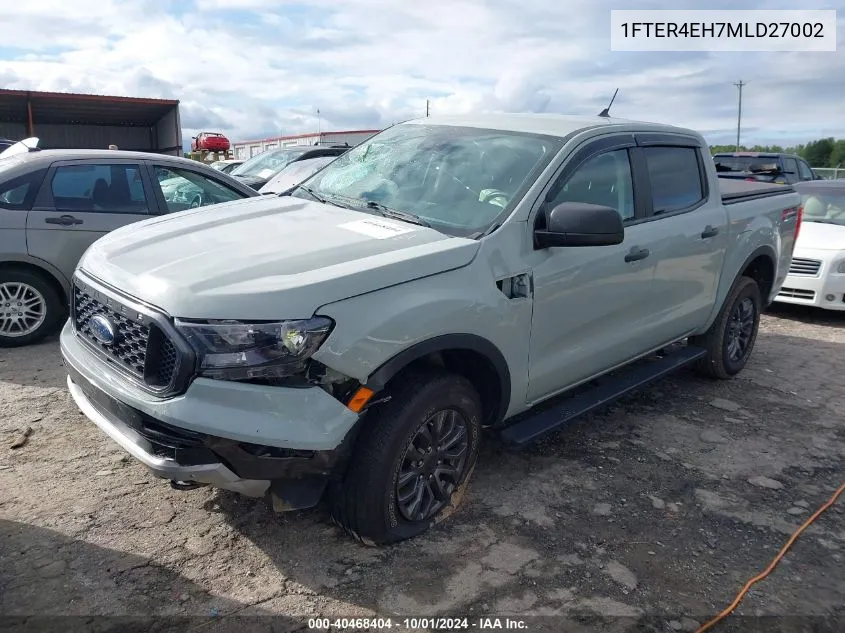 2021 Ford Ranger Xlt VIN: 1FTER4EH7MLD27002 Lot: 40468404