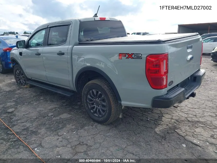 2021 Ford Ranger Xlt VIN: 1FTER4EH7MLD27002 Lot: 40468404