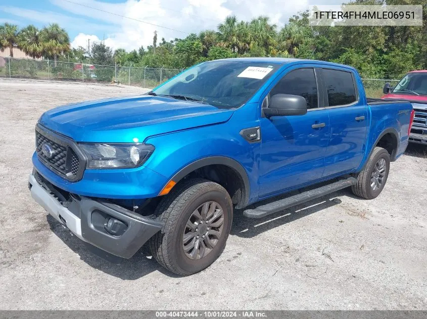 2021 Ford Ranger Xl/Xlt/Lariat VIN: 1FTER4FH4MLE06951 Lot: 40473444