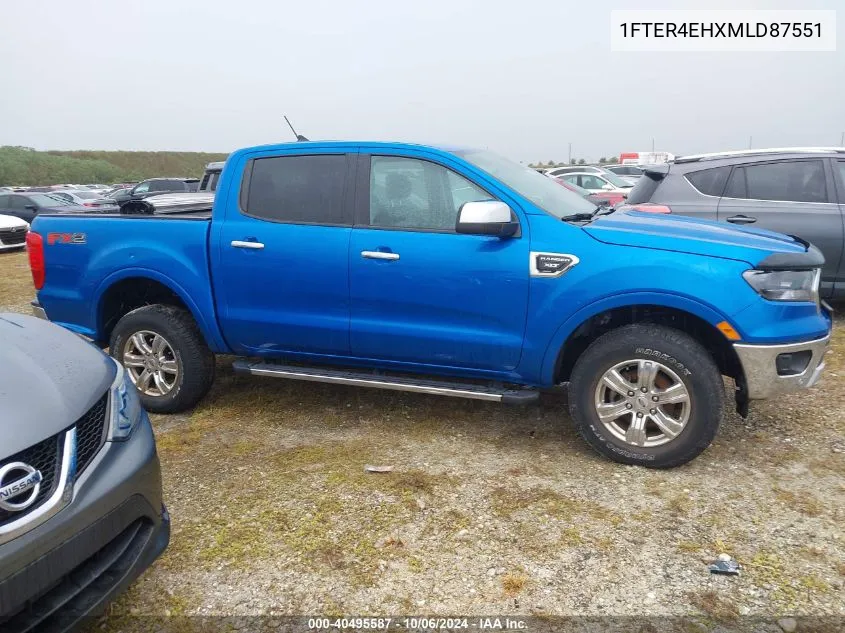 2021 Ford Ranger Xlt VIN: 1FTER4EHXMLD87551 Lot: 40495587