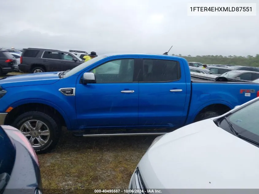 2021 Ford Ranger Xlt VIN: 1FTER4EHXMLD87551 Lot: 40495587