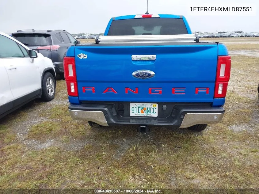 2021 Ford Ranger Xlt VIN: 1FTER4EHXMLD87551 Lot: 40495587