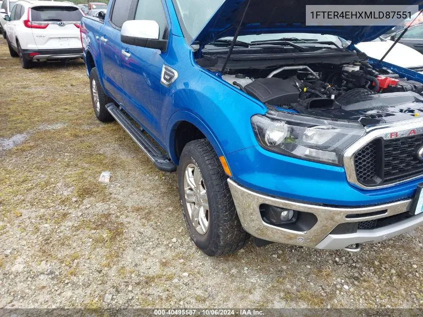 2021 Ford Ranger Xlt VIN: 1FTER4EHXMLD87551 Lot: 40495587