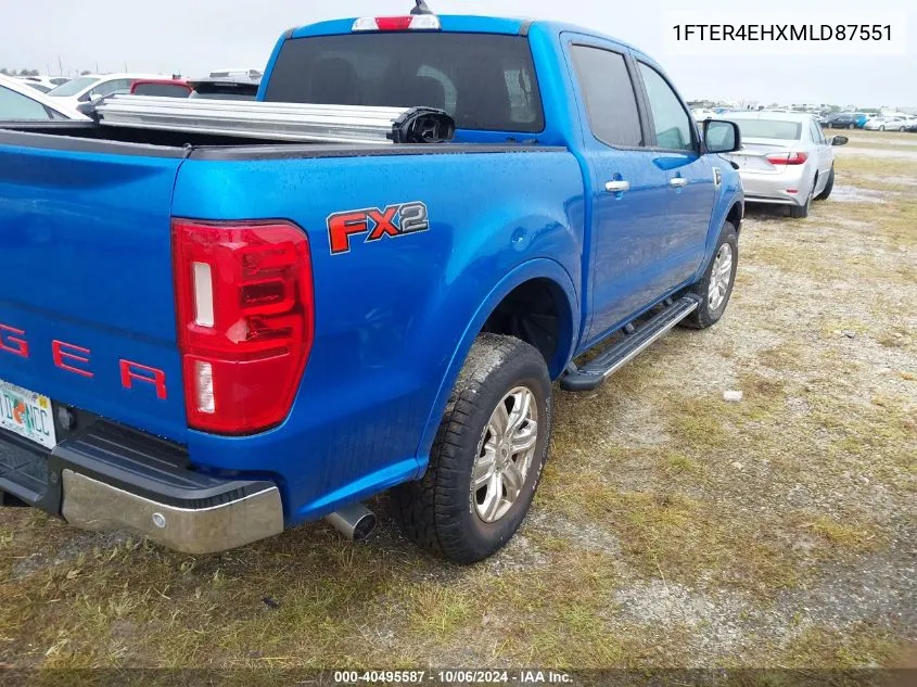 2021 Ford Ranger Xlt VIN: 1FTER4EHXMLD87551 Lot: 40495587