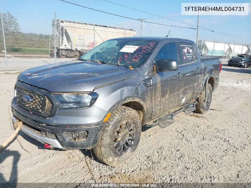 2021 Ford Ranger Xlt VIN: 1FTER4EH4MLD04731 Lot: 40541970