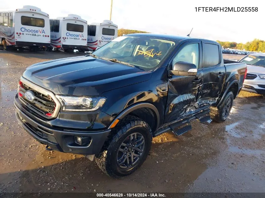 2021 Ford Ranger Lariat VIN: 1FTER4FH2MLD25558 Lot: 40546628