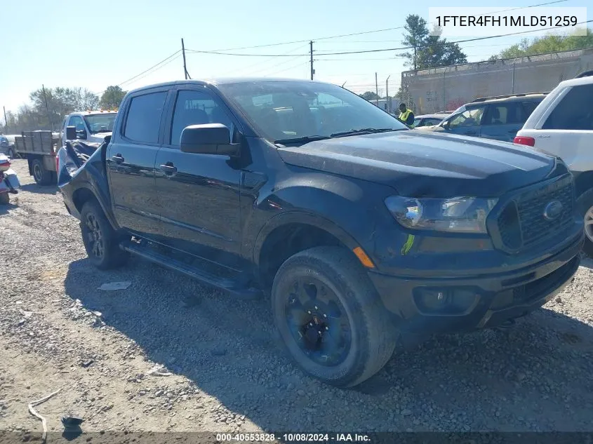 2021 Ford Ranger Xlt VIN: 1FTER4FH1MLD51259 Lot: 40553828