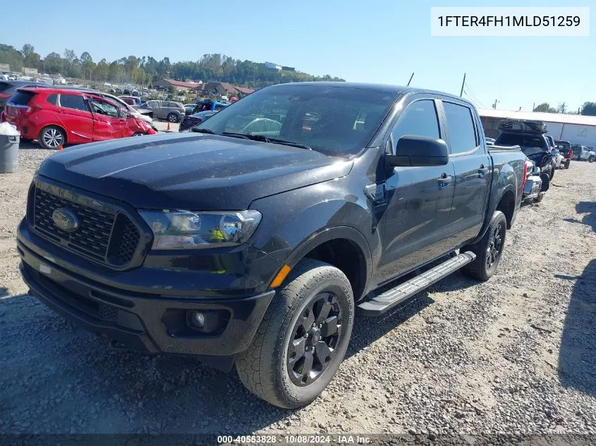 2021 Ford Ranger Xlt VIN: 1FTER4FH1MLD51259 Lot: 40553828