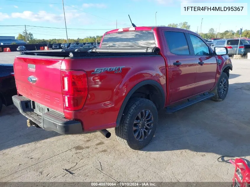 2021 Ford Ranger Xlt VIN: 1FTER4FH4MLD95367 Lot: 40570064