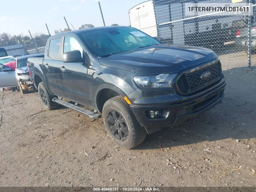 2021 Ford Ranger Xl/Xlt/Lariat VIN: 1FTER4FH7MLD81611 Lot: 40668757