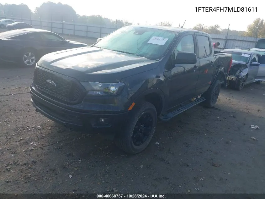 2021 Ford Ranger Xl/Xlt/Lariat VIN: 1FTER4FH7MLD81611 Lot: 40668757