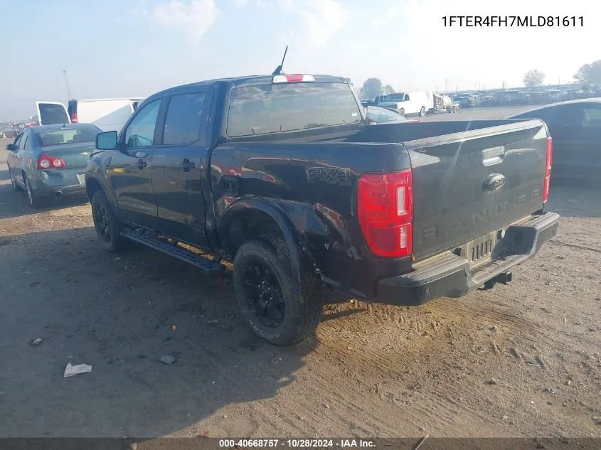 2021 Ford Ranger Xl/Xlt/Lariat VIN: 1FTER4FH7MLD81611 Lot: 40668757