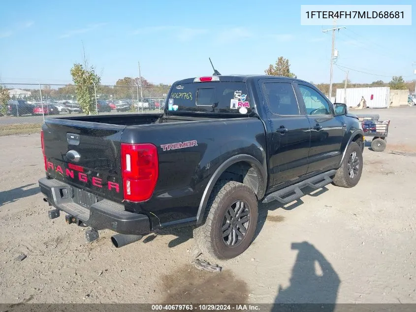 1FTER4FH7MLD68681 2021 Ford Ranger Lariat