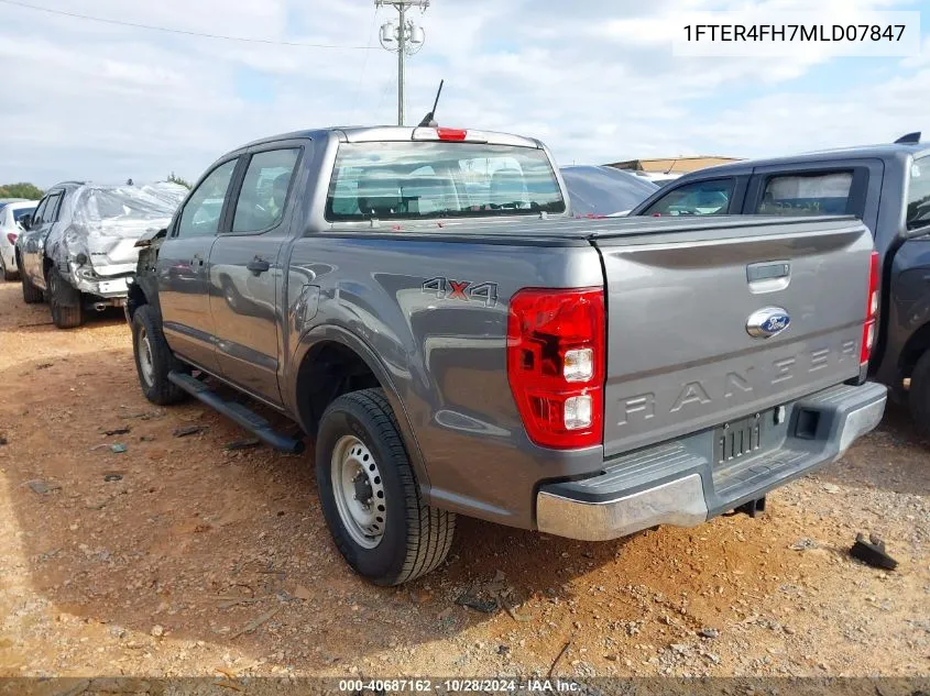 2021 Ford Ranger Xl/Xlt/Lariat VIN: 1FTER4FH7MLD07847 Lot: 40687162