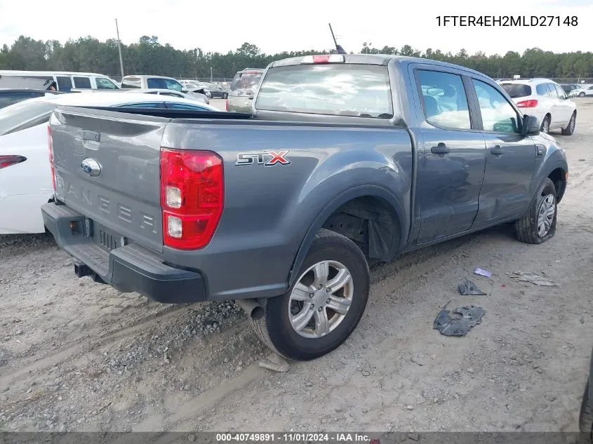 2021 Ford Ranger Xl VIN: 1FTER4EH2MLD27148 Lot: 40749891