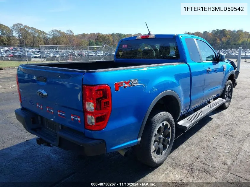 2021 Ford Ranger Xl VIN: 1FTER1EH3MLD59542 Lot: 40758267